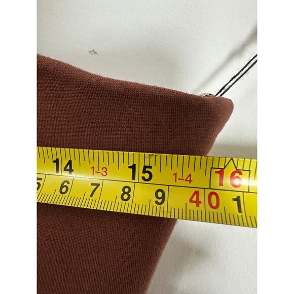 NBD Brown Size Medium Aaliyah Bodysuit Stretch Asymmetrical Sleeve Cutout Nude - Picture 9 of 15